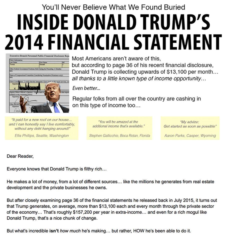 Trump's Financial Statement - Agora Financial